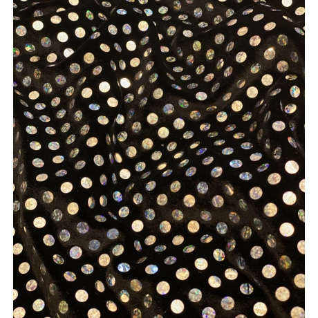 Welur Black HOLO DOTS